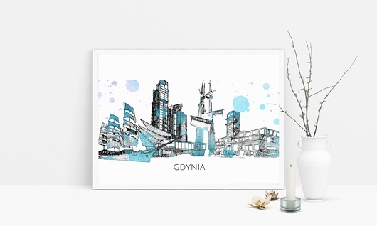 Plakat GDYNIA A3 Well Wall