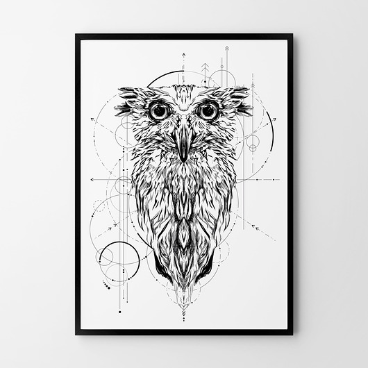 Plakat Sowa 30x40 cm HOG STUDIO