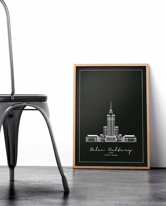 Plakat Architektura - Warszawa - Pałac Kultury Peszkowski Graphic
