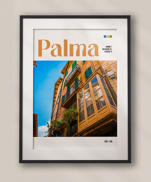 plakaty Minimalistyczny plakat Palma Hiszpania