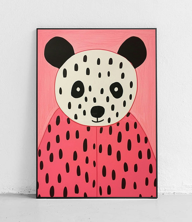 plakaty Plakat Urocza panda w stylu