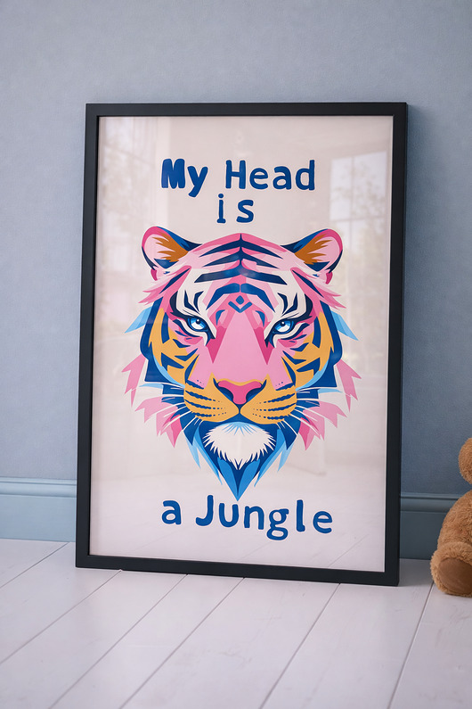 obrazy i plakaty do pokoju dziecięcego Plakat Tygrys
