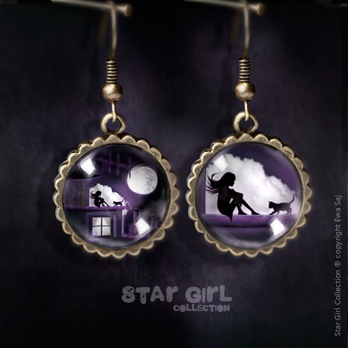 Star Girl collection, romantyczne kolczyki Ewa Saj Fotografie