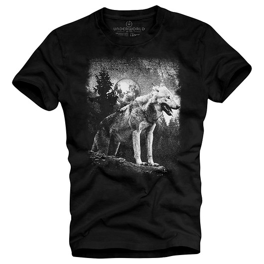t-shirty męskie T-shirt męski UNDERWORLD Wolf in mountains