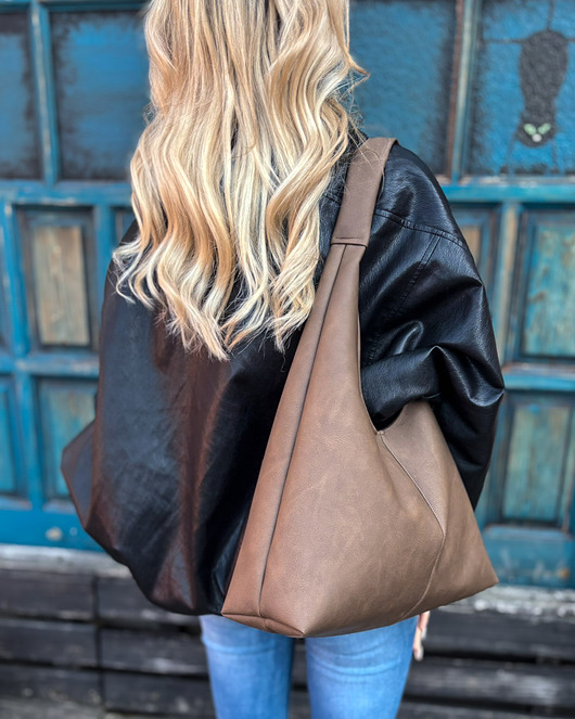 torby na ramię Torebka hobo ekoskóra Coffee