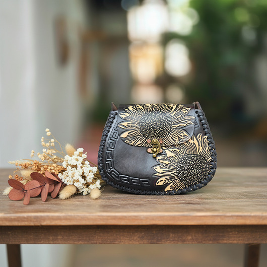 torby na ramię Torebka skórzana ręcznie robiona Girasol