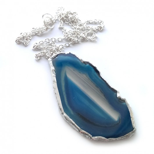 Agate Necklace / niebieski Monika Roth
