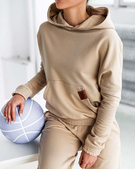 Bluza oversize dresowa nude Carmel ŁAP NAS