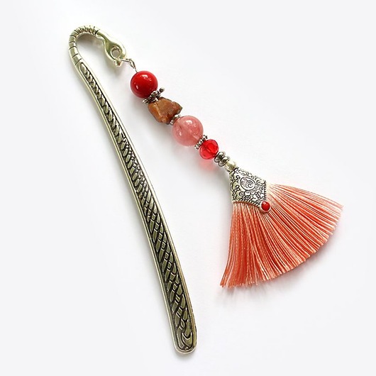 zakładki do książek Turmalin arbuzowy i koral zakładka