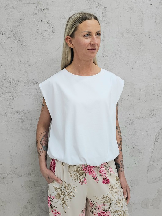 bluzki - inne Bluzka bombka bezrękawnik oversize
