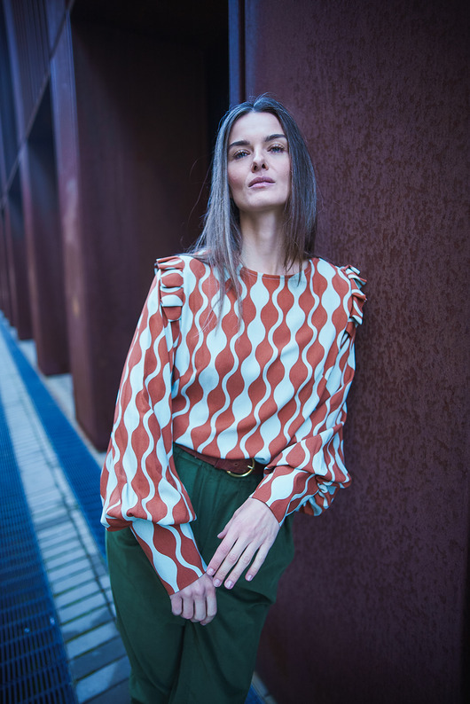 koszule damskie Bluzka Jul Wzór Fala