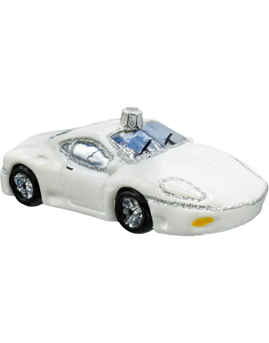 ozdoby choinkowe Bombka choinkowa: Samochód sportowy: biały