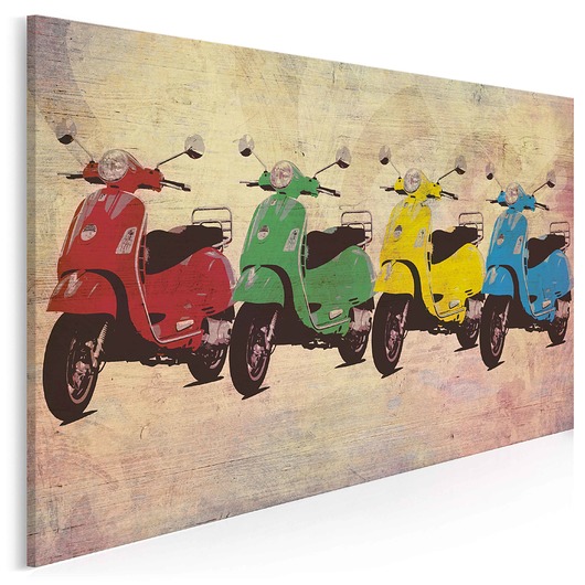 obrazy 28701 Obraz na płótnie  - VESPA KOLORY - 120x80