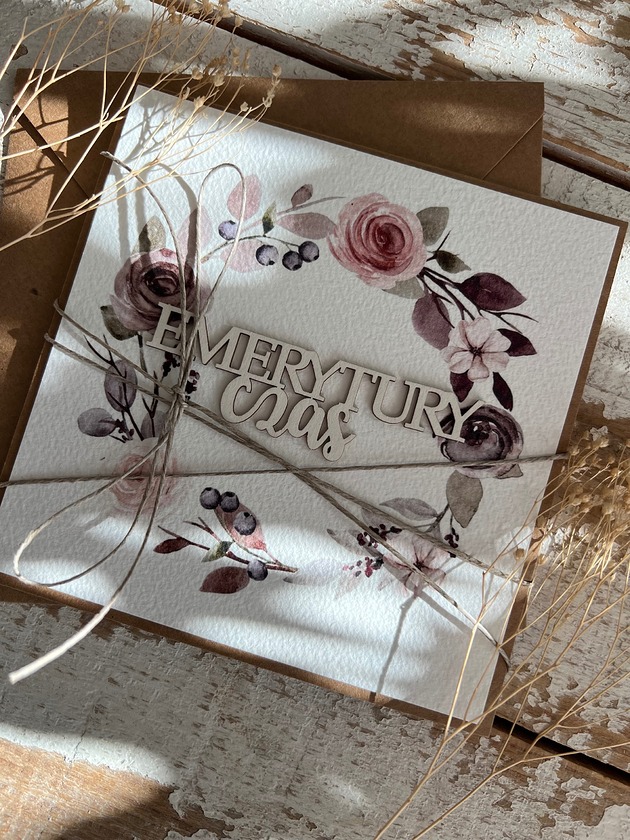 kartki scrapbooking Ręcznie robiona kartka na emeryturę
