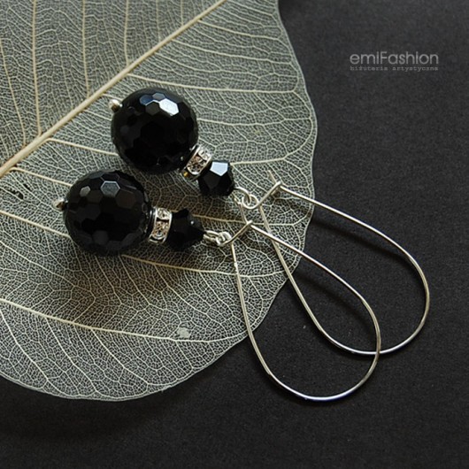 Onyks i kryształ Swarovski na czarno MAREMI Jewelry