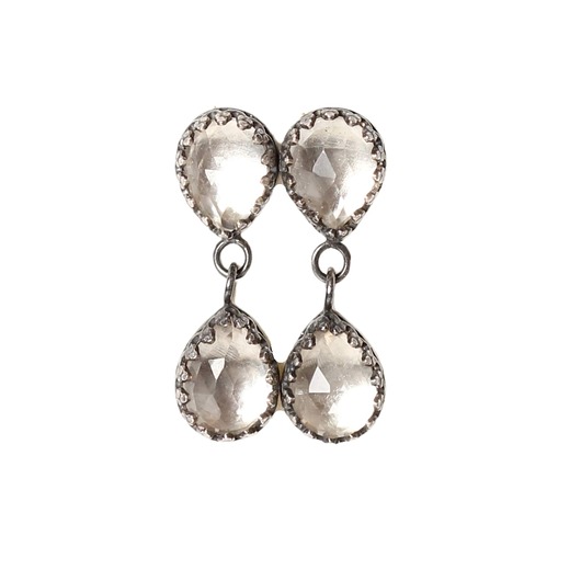 kolczyki z kamieniami Kolczyki wiszące Jolie z kryształem górskim