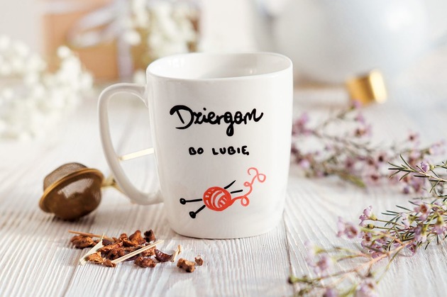 kubki Kubek Dziergam bo Lubię
