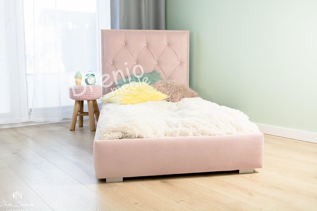 łóżka Łóżko tapicerowane GLAM sypialnia 90x180cm