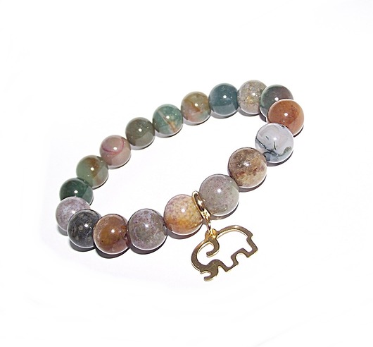 bransoletki z kamieni naturalnych Słonik w pięknym agacie