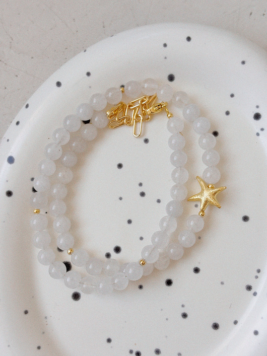 naszyjniki - inne Naszyjnik Kamień Księżycowy Gwiazdka