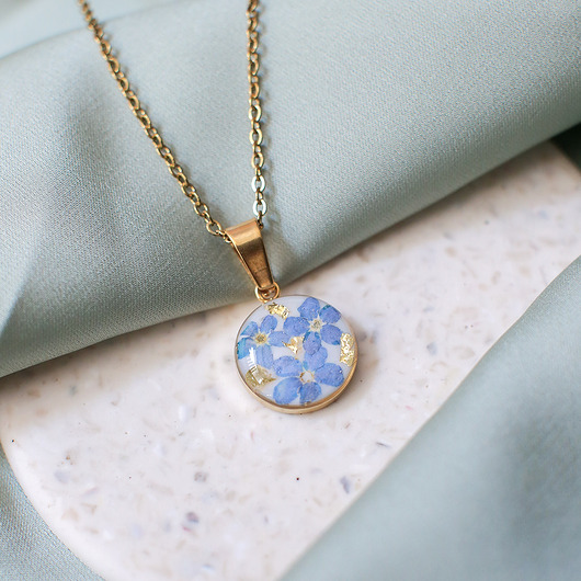 wisiory Wisiorek z niezapominajkami