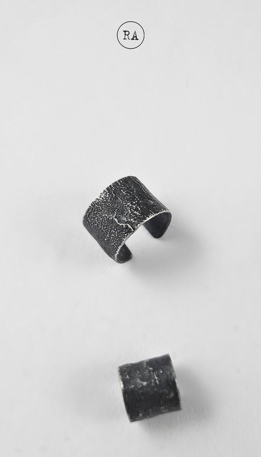 nausznice Nausznica na środek ucha srebro CARBON