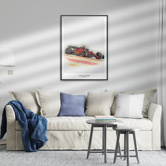 plakaty Plakat Tory wyścigowe - Charles Leclerc