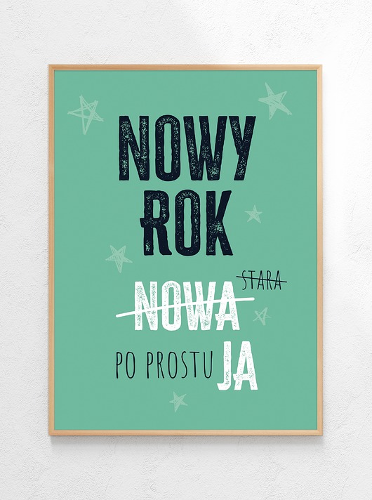 plakaty Plakat Nowy rok po prostu ja