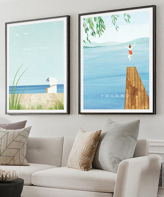 plakaty Polska - morze i jezioro - zestaw 2 plakatów