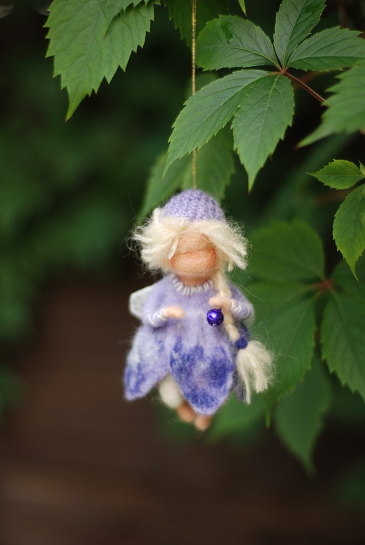 karuzele i girlandy do łóżeczka Leśna Wróżka Lawendowa- Waldorf toys