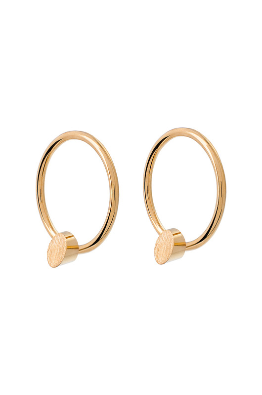 Kolczyki LUNA kółka/złocone/szronione Daria Siwiak Jewellery