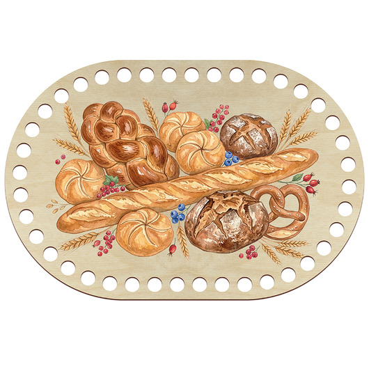 skrzynki, kufry i pudła Baza do szydelkowania ze sklejki Kolorowa Spód do koszyka na pieczywo chleb