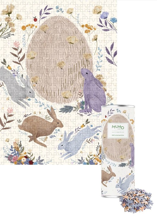 puzzle dla dzieci MUNO Puzzle Easter 500 el. w eco tubie
