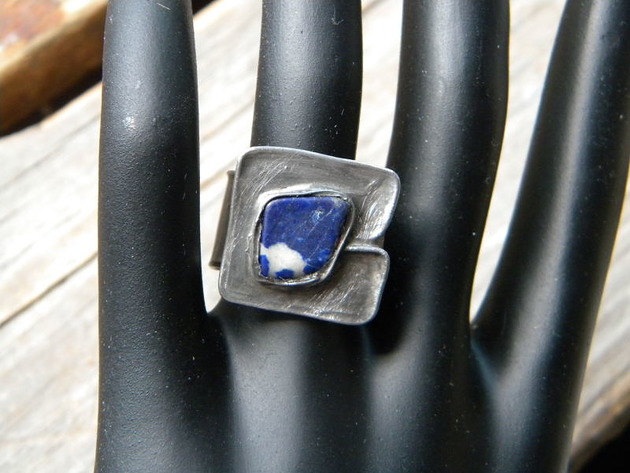pierścionki - różne Lapis lazuli - płytka    - pierścionek