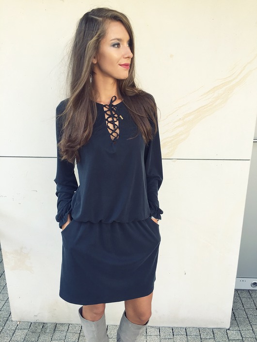 Black Naomi Dress LoliPopFashion