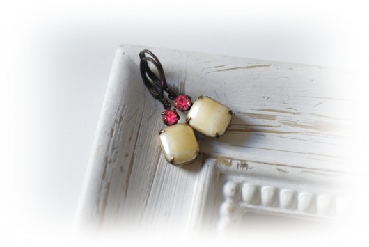 ♥ Krystaliczne krople IV ♥ Vintage kolczyki MadamLili