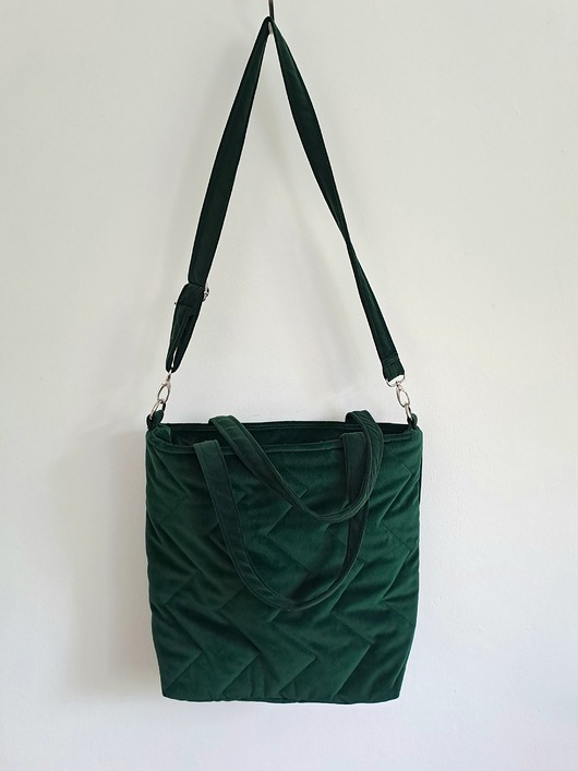 torby na ramię Torba na ramię; zielona; handmade; podreczna; na zamek