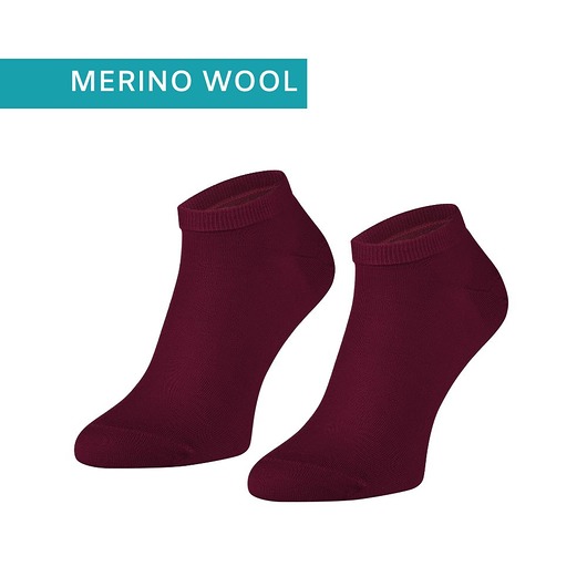 skarpetki damskie Stopki z merino wool wino