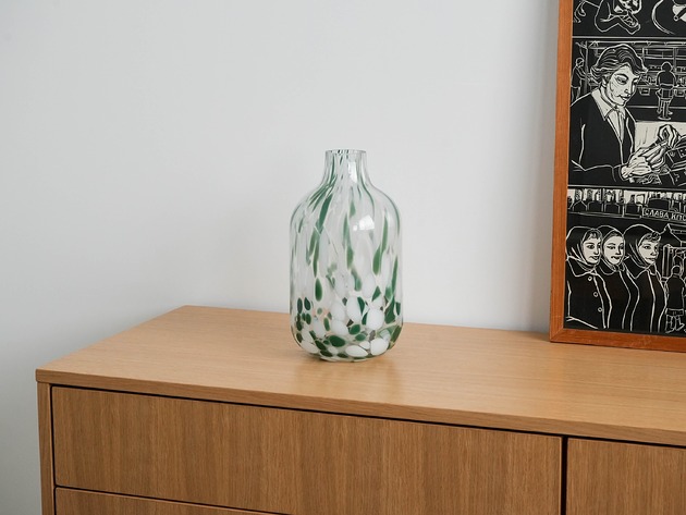 wazony Wazon szklany, duński design, lata 70, produkcja: Dania