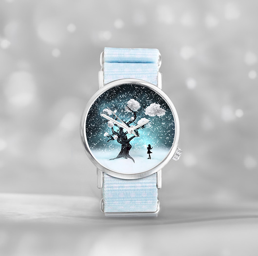 zegarki damskie Star Girl Winter tree  - zegarek + opakowanie