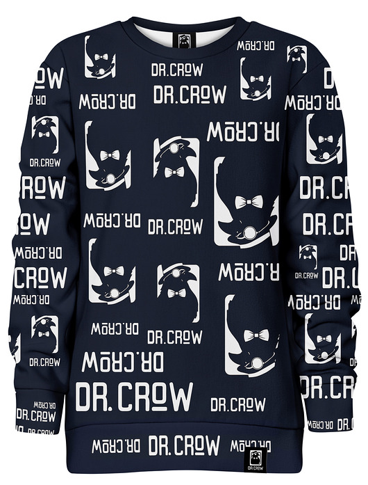 bluzy dla chłopców Bluza bez kaptura Chłopiec DR.CROW Logo Czarna