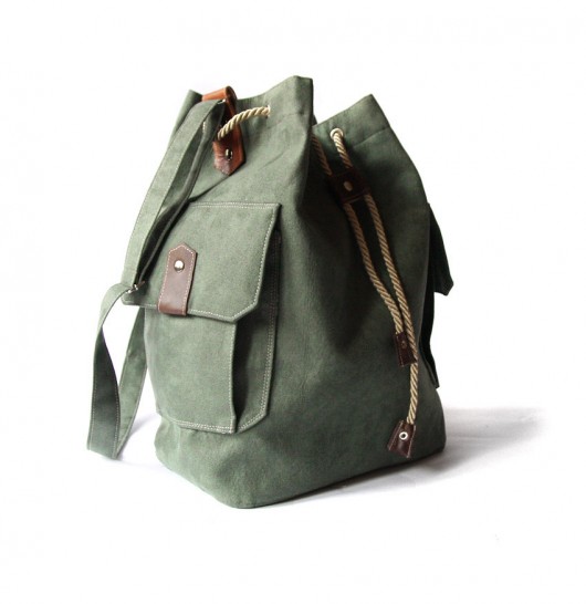 torba - green&chocolate&camel&flowers - elfagado