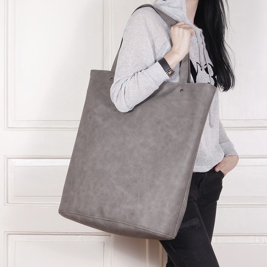 Mega shopper torba szara hairoo