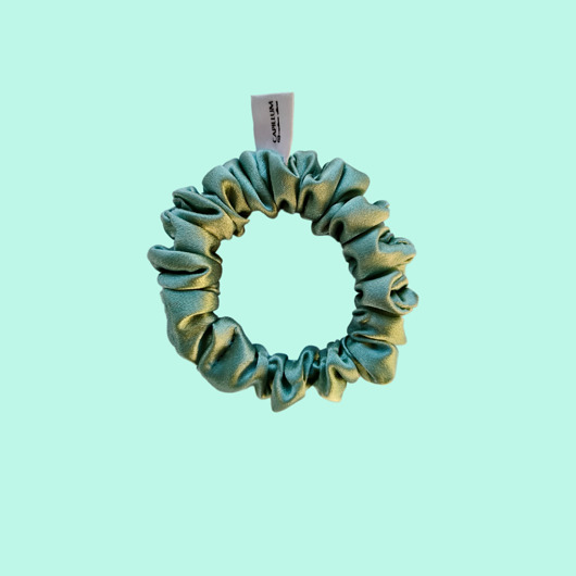 gumki do włosów Gumka jedwabna, scrunchie, gumka do włosów miętowy sorbet MINI