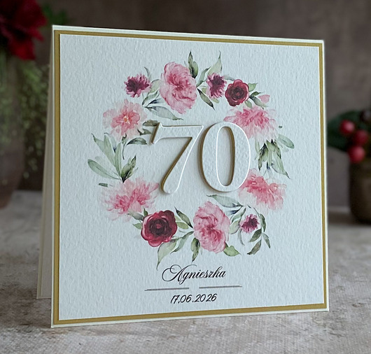 kartki scrapbooking Kartka urodzinowa z kopertą prezentową, BH 21b