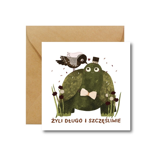 kartki okolicznościowe - wydruki Kartka na ślub - Długo i Szczęśliwie Hi Little