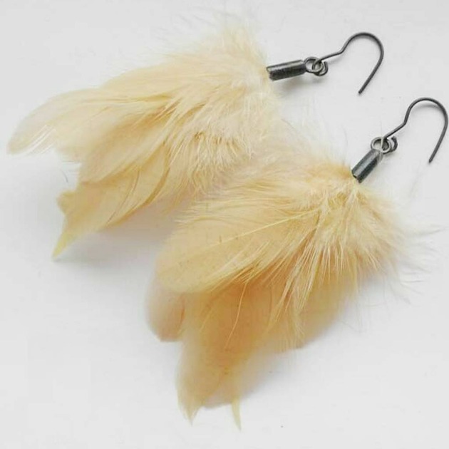 kolczyki z piórami PIÓRKO kolczyki