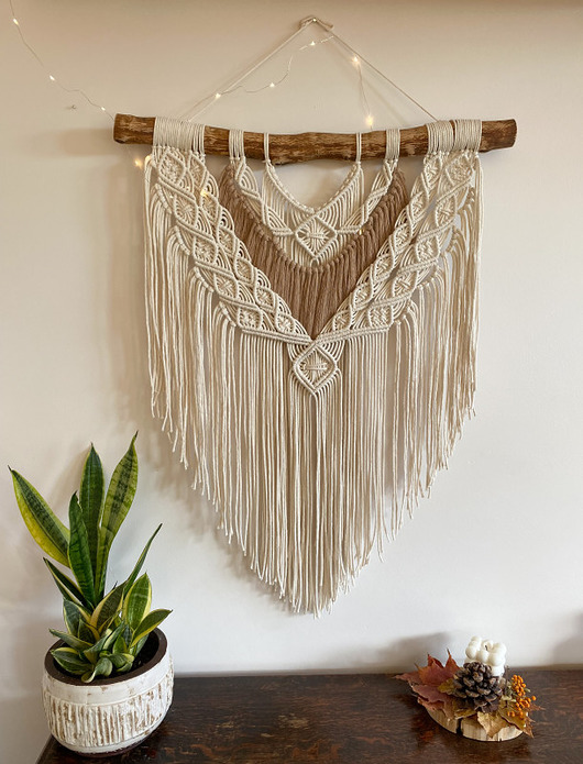 makramy Makrama Nightingale L boho na ścianę ślubna ozdoba