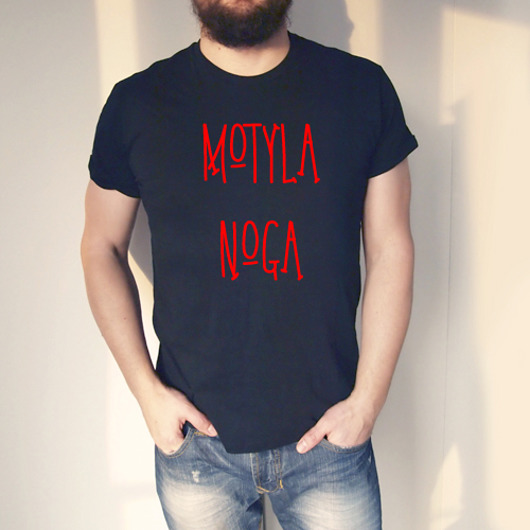 Motyla noga Męska podwinięta Czarna ONE MUG A DAY