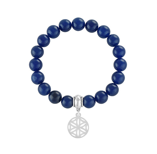 EARTH ENERGY - Navy blue jade with rosette. Lavoga